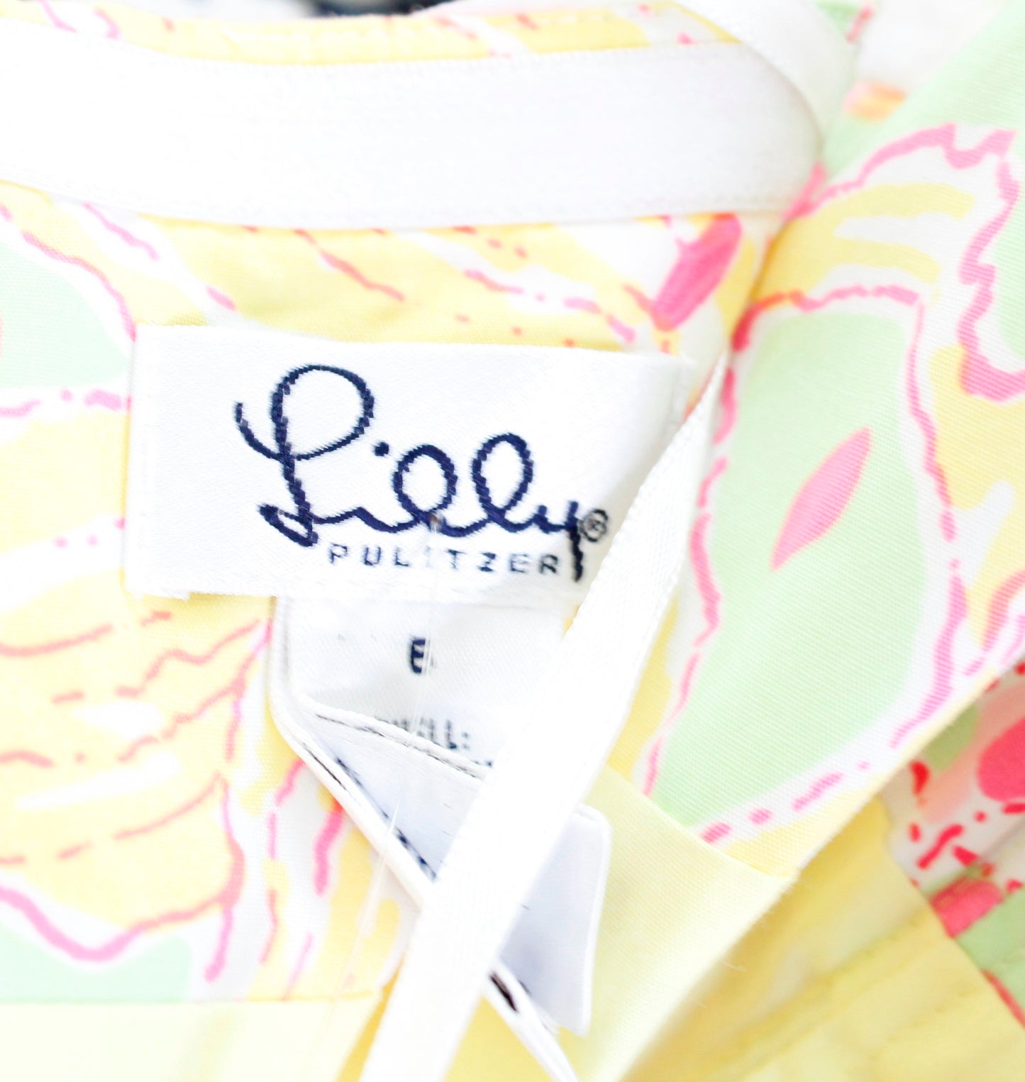 Vtg Lilly Pulitzer Patchwork Lace Floral Dress Size 6 Pink Yellow Polka Dot