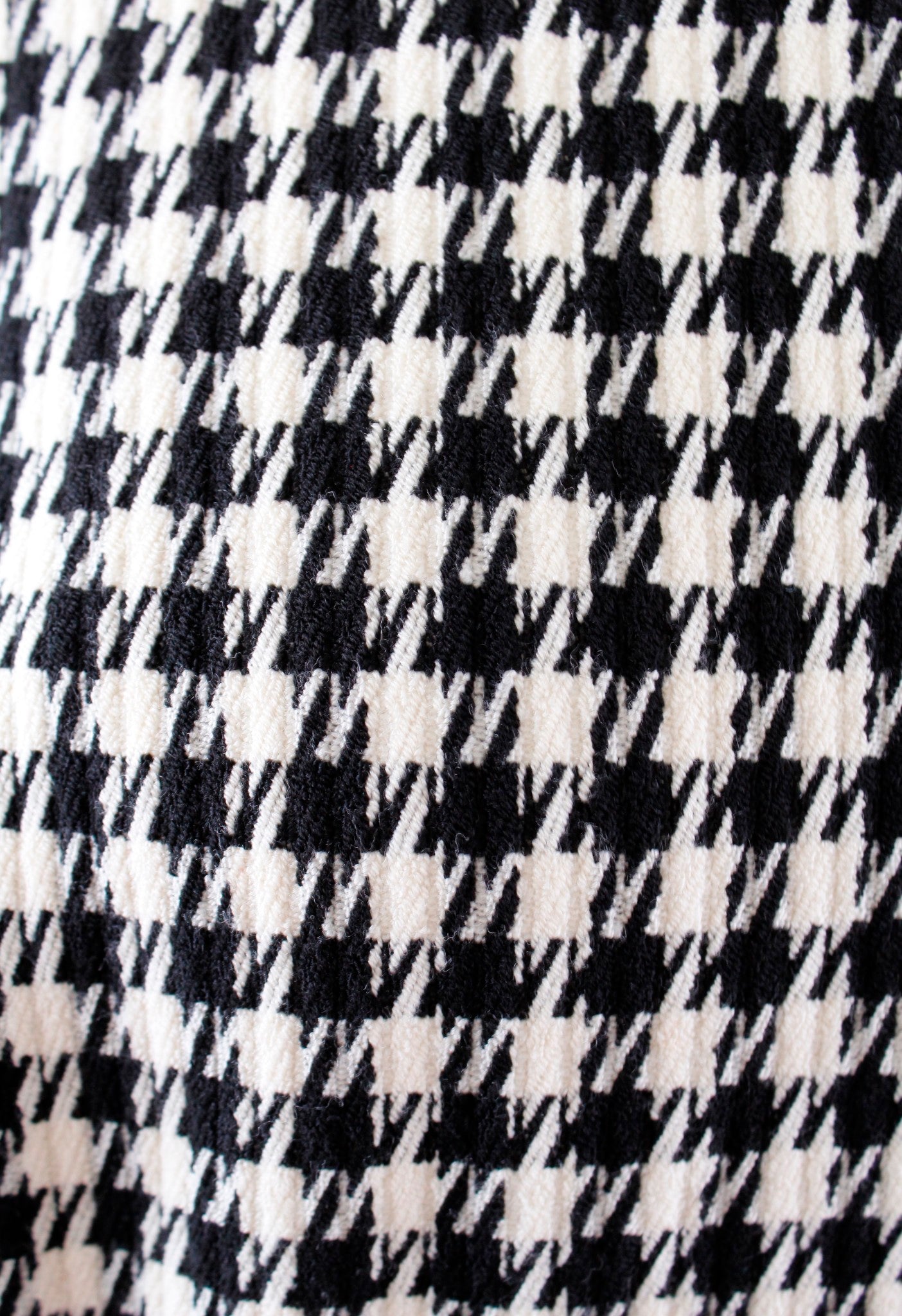 Lauren Ralph Lauren Black Off White Houndstooth Tweed Sheath Dress Size 14