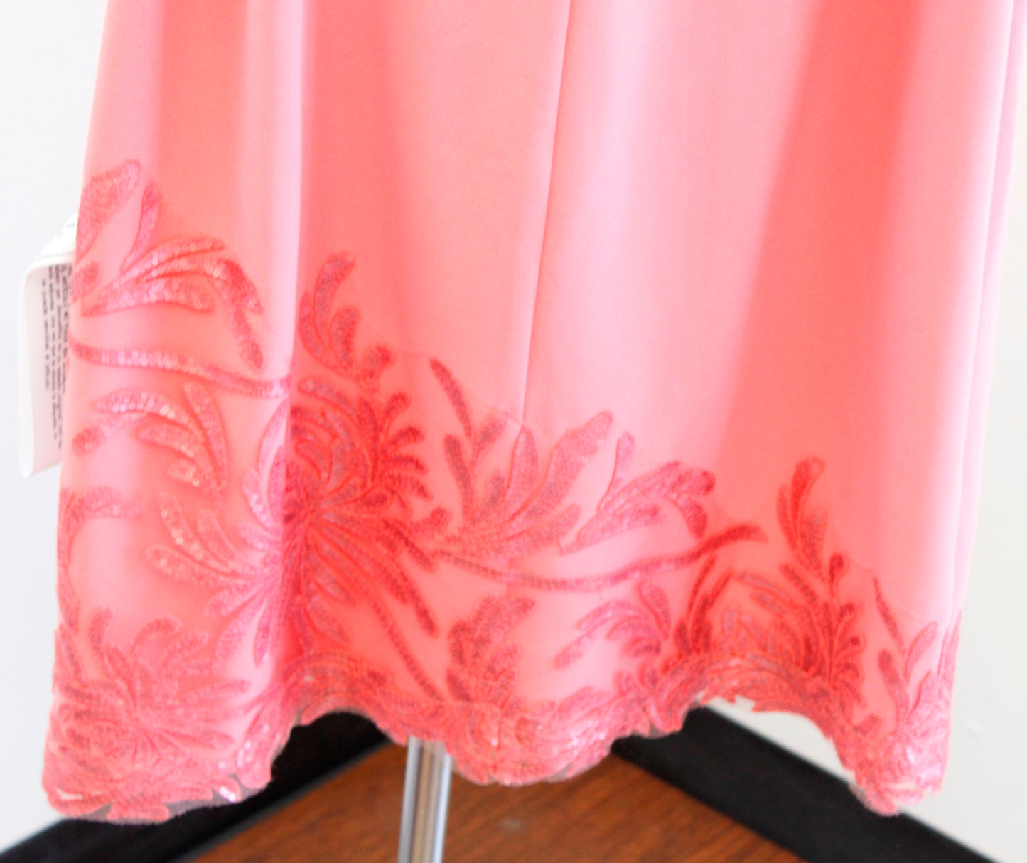 NWT Tadashi Shoji Coral Crisscross Bodice Sequin Cocktail Evening Dress Size 3X