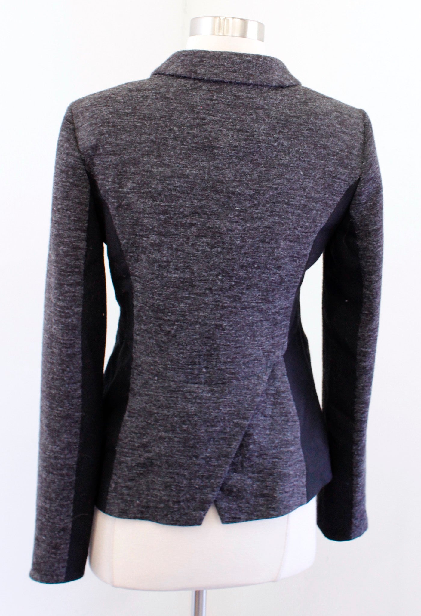 Cartonnier Anthropologie Spliced Heather Charcoal Gray Black Blazer Jacket Sz 6