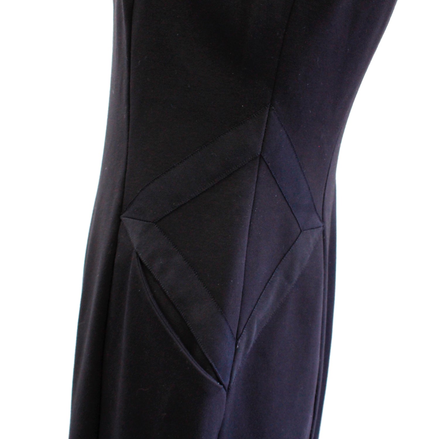 Brooks Brothers Solid Black Ponte Knit Mock Neck Sheath Dress Career Office Sz 4