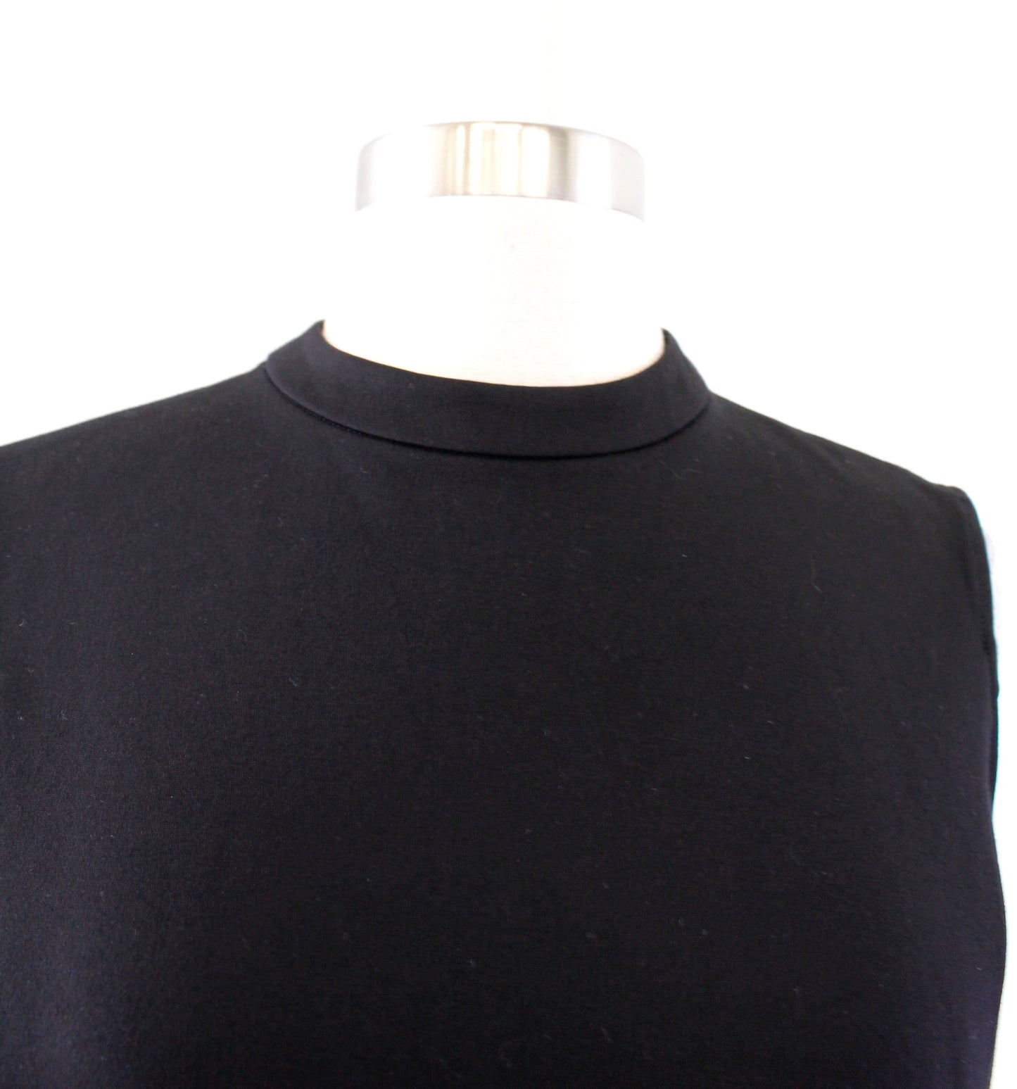 Brooks Brothers Solid Black Ponte Knit Mock Neck Sheath Dress Career Office Sz 4