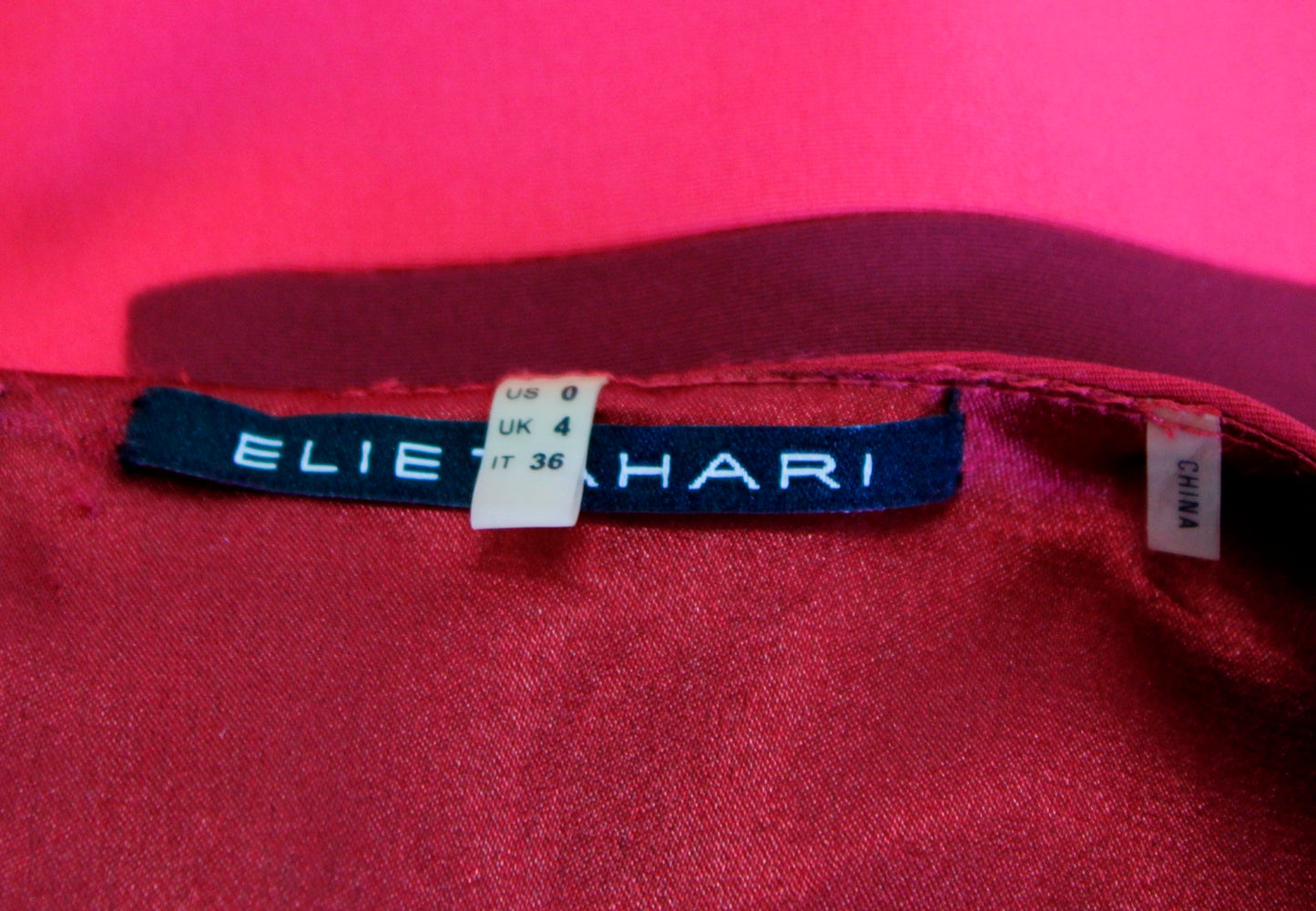 Elie Tahari Womens Red Pink Color Block Silk Shift Dress Size 0 Sleeveless