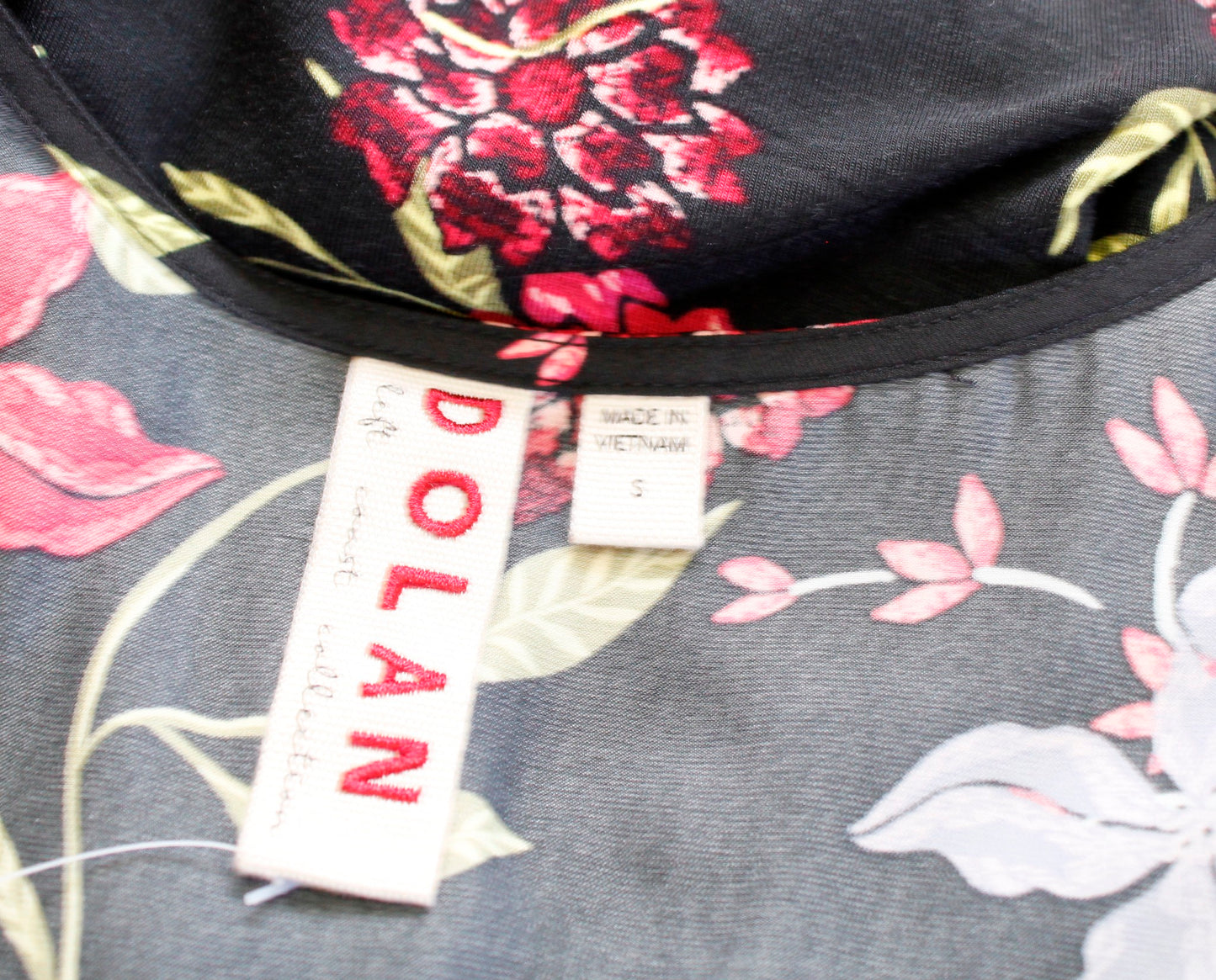 Dolan Anthropologie Cherie Black Floral Babydoll Top Blouse Size S Square Neck