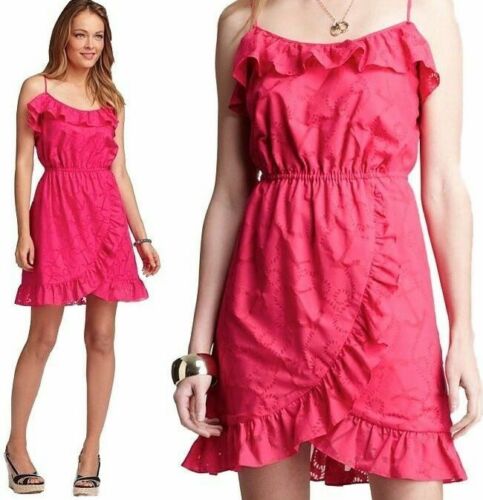 NWT Lilly Pulitzer Kalen Dress Azalea Pink Hanker for An Anchor Ruffle Size L