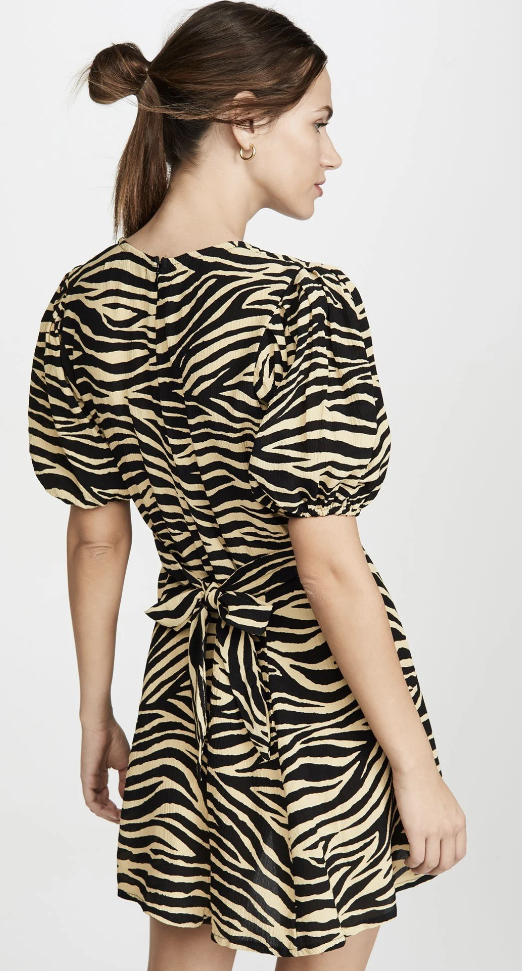 Faithfull the Brand Anthropologie Ilia Crinkle Texture Zebra Print Mini Dress 2