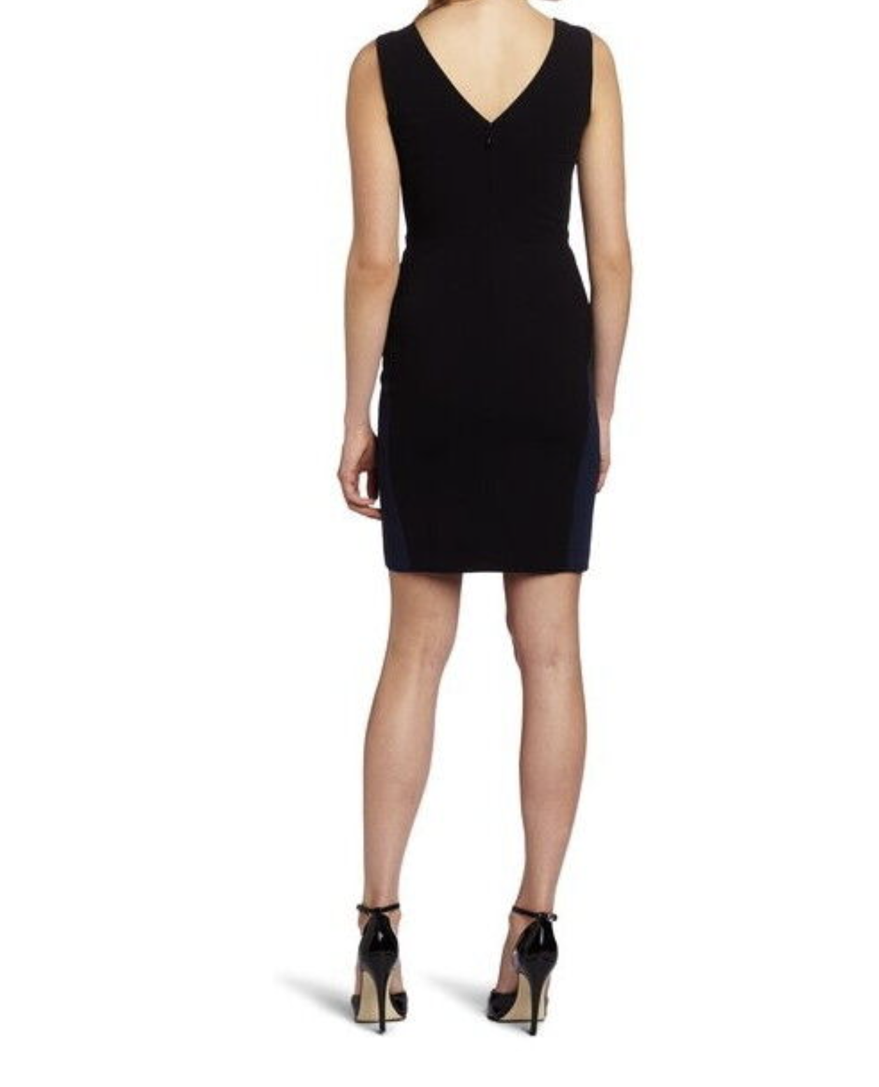 NWT BCBG Max Azria Behati Black Navy Blue Color Block Sheath Dress Size 6