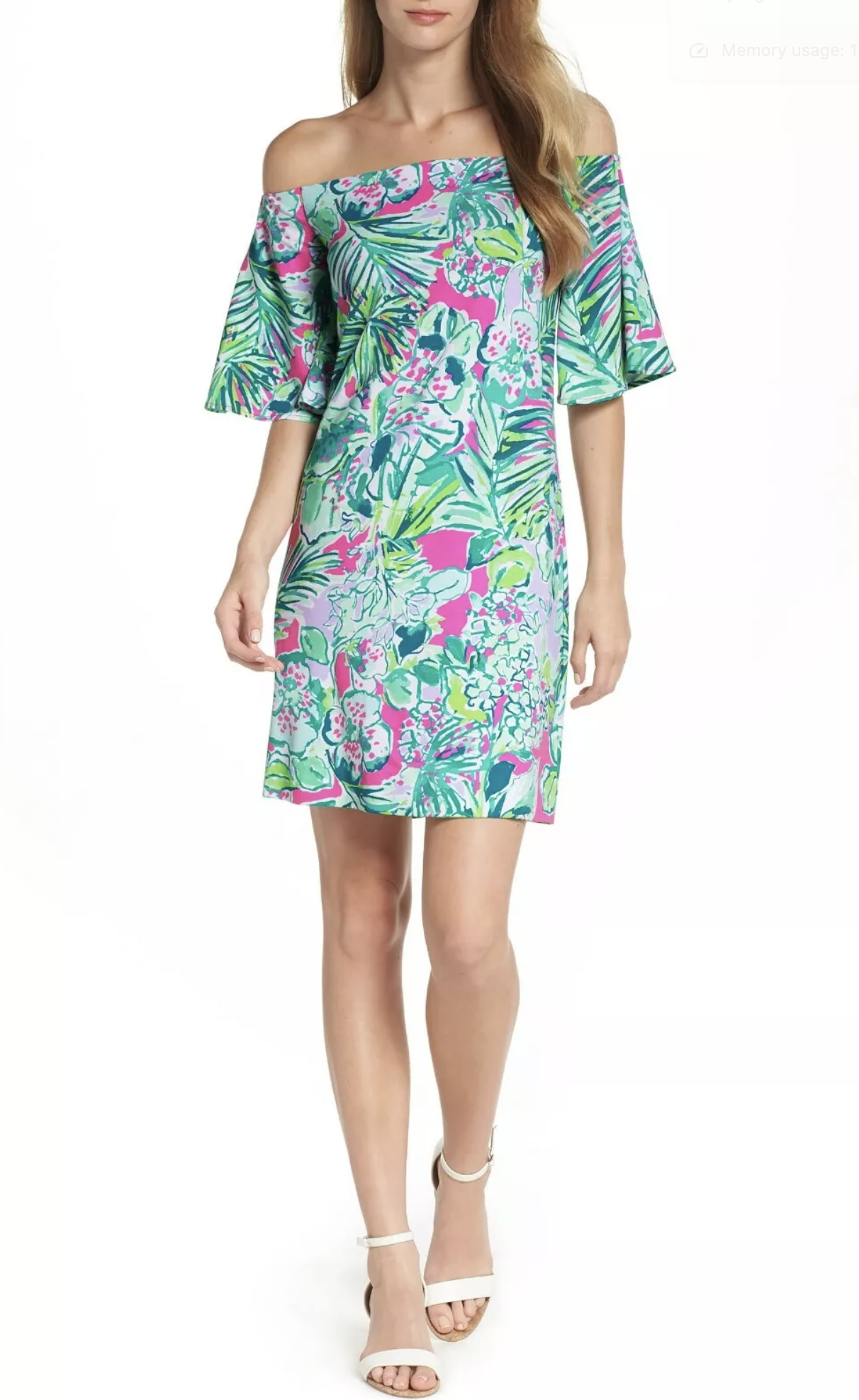 NWT Lilly Pulitzer Fawcett Early Bloomer Floral Off the Shoulder Dress Size XS