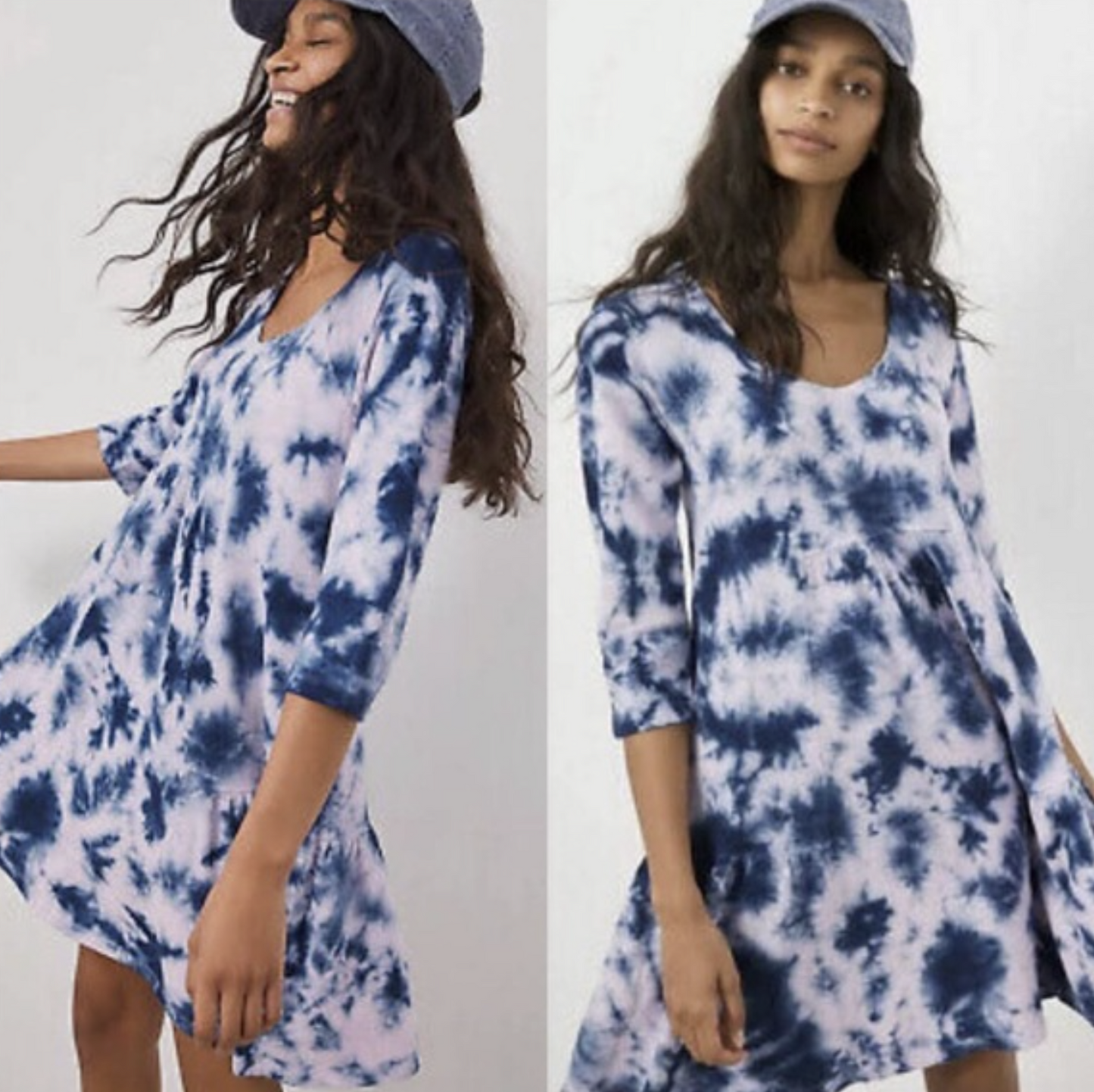 Saturday Sunday Anthropologie Pollie Tie Dye Shift Dress Size S Blue Pink Knit