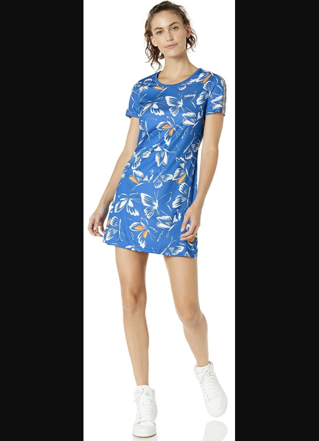 Adidas x Farm Rio Womens Blue Butterfly Print Mini Athletic Dress Size XS