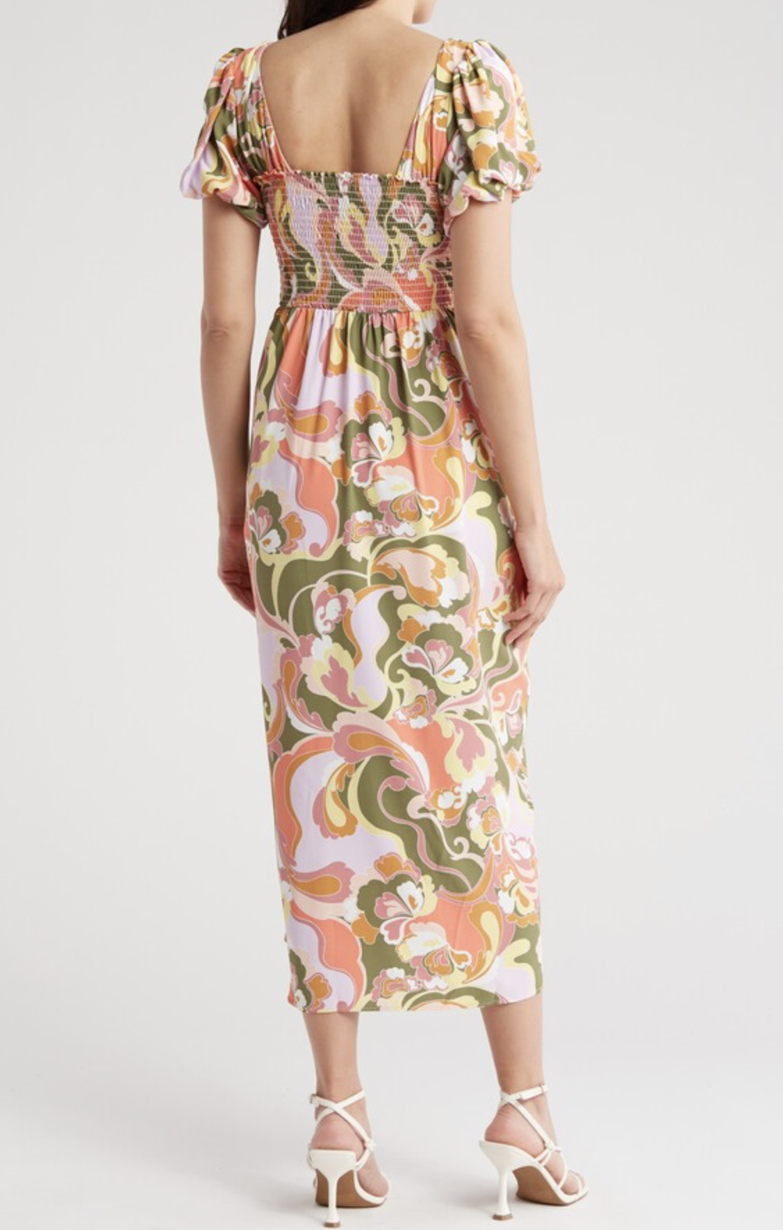 Show Me Your Mumu Danielle Puff Sleeve Hi Lo Wrap Tie Waist Maxi Dress Size 1X