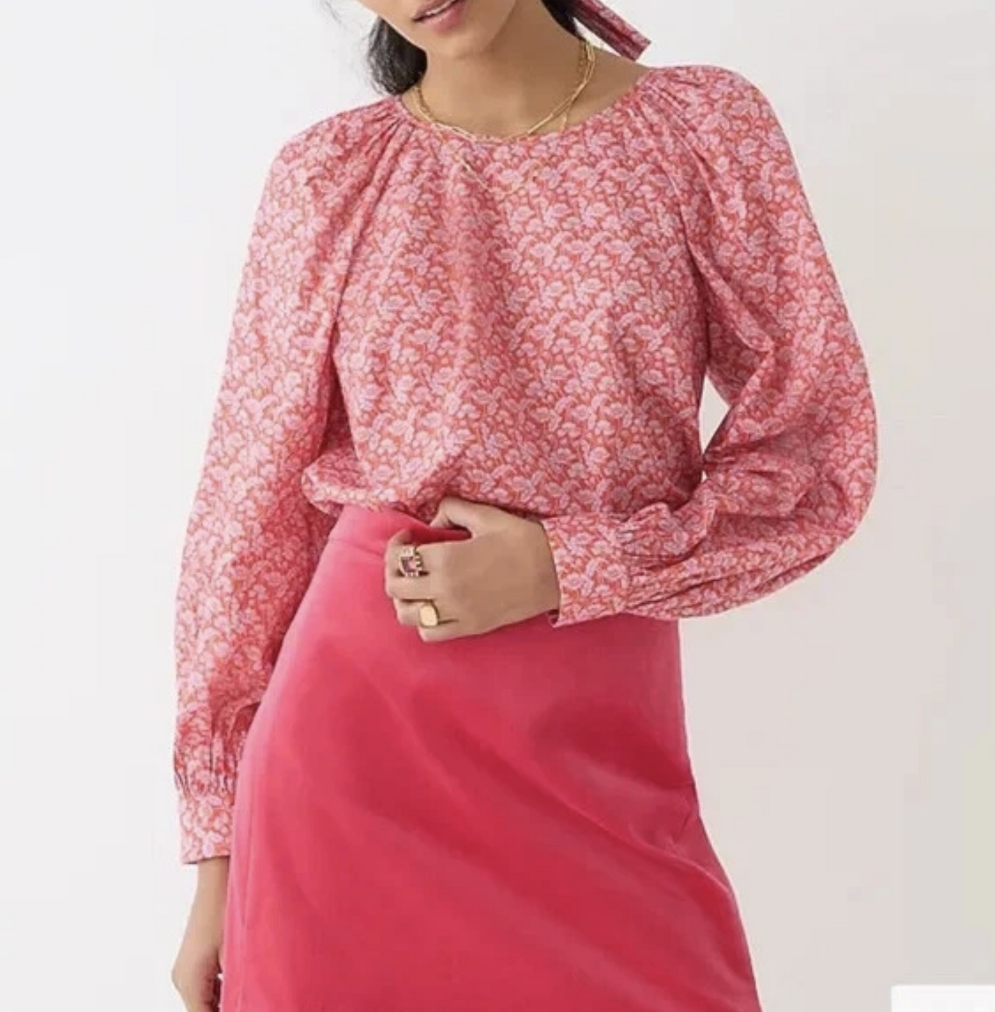 J Crew Liberty of London Puff Sleeve Top in Toutouayette Floral Size S Blouse